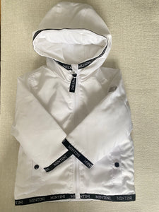 "Harry" white + navy trim spring jacket